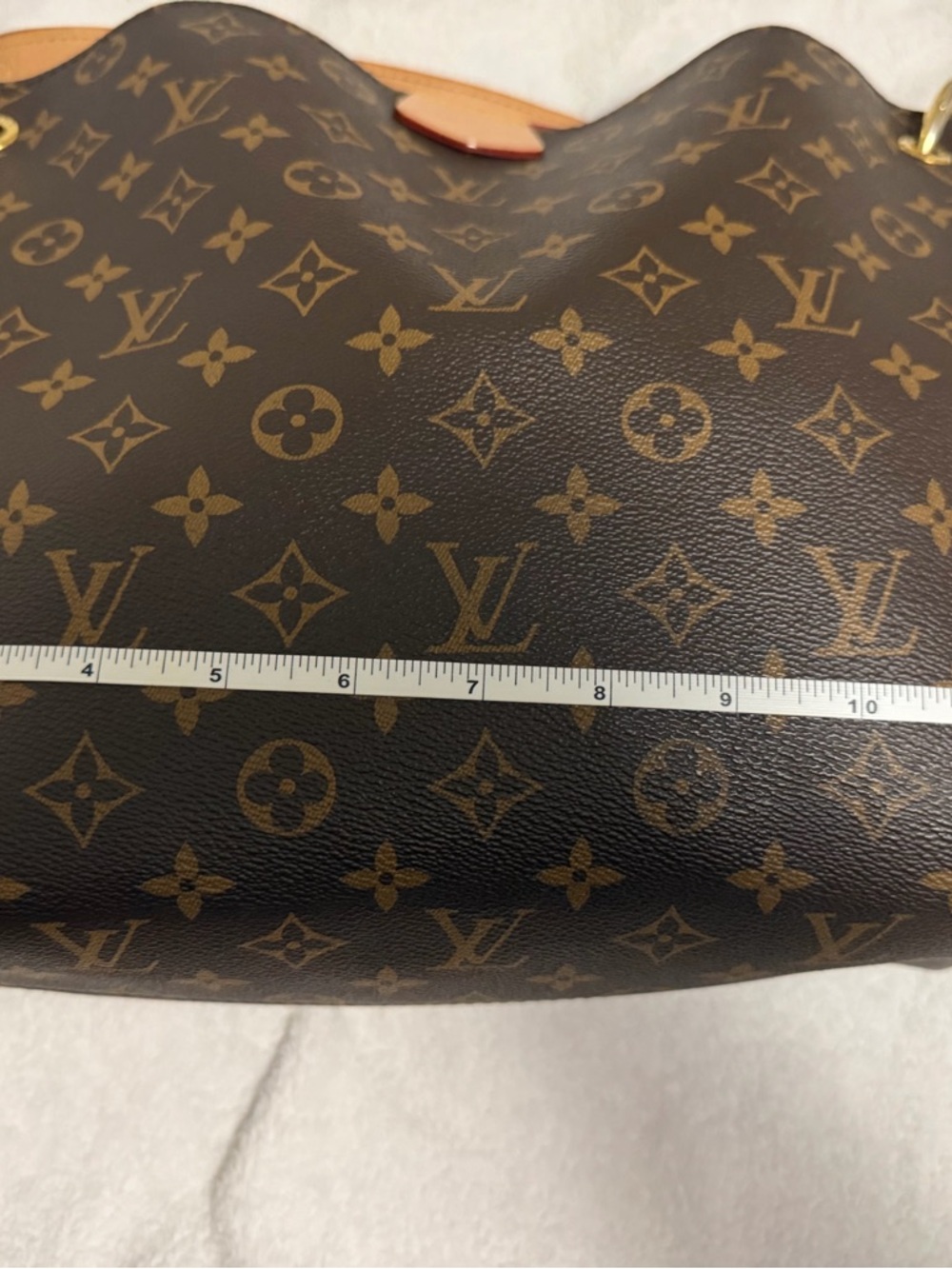 Louis Vuitton Graceful Monogram Shoulder Bag in Brown with Pink Interior - Picture 12 of 13